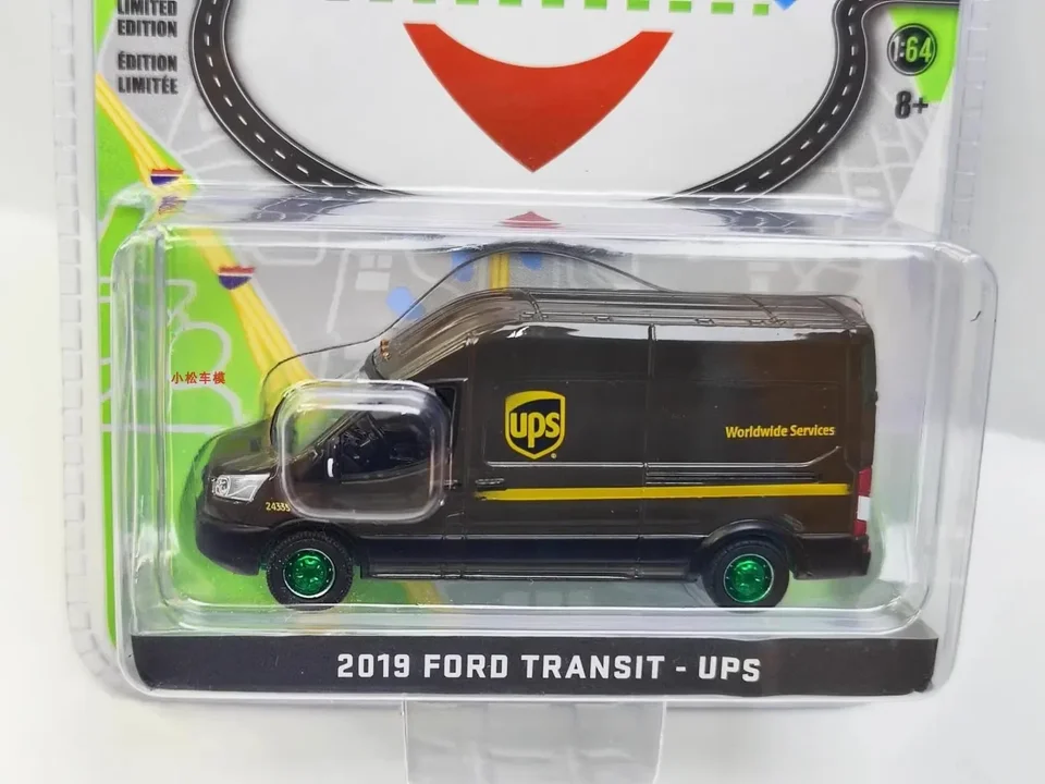 Greenlight 1:64 2019 Ford Transit Green Machine Model zliatiny Car Diecast Metal Hračky narodeniny darček pre deti Boy