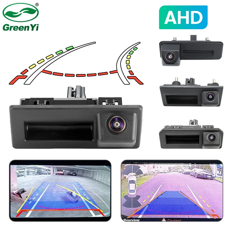 Greenyi Ahd Dynamic Trajektria Trunk Ruck Ruck Camera pre VW Passat CC Golf Polo Jetta Cayenne Tiguan Skoda Octavia Fabia Yeti Yeti Audi