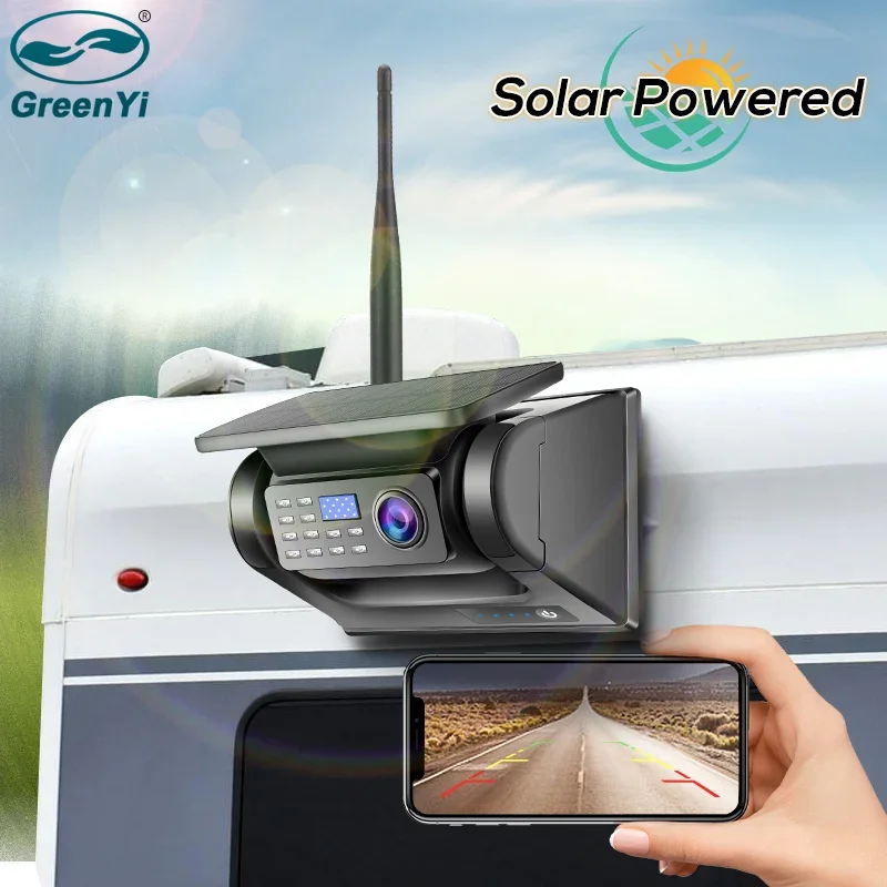 Greenyi Solar Energy 5G WiFi magnetický bezdrôtový záložný nákladný automobil Trailer RVS Zadné zobrazenie Camera Ir Night Vision for iPhone Android