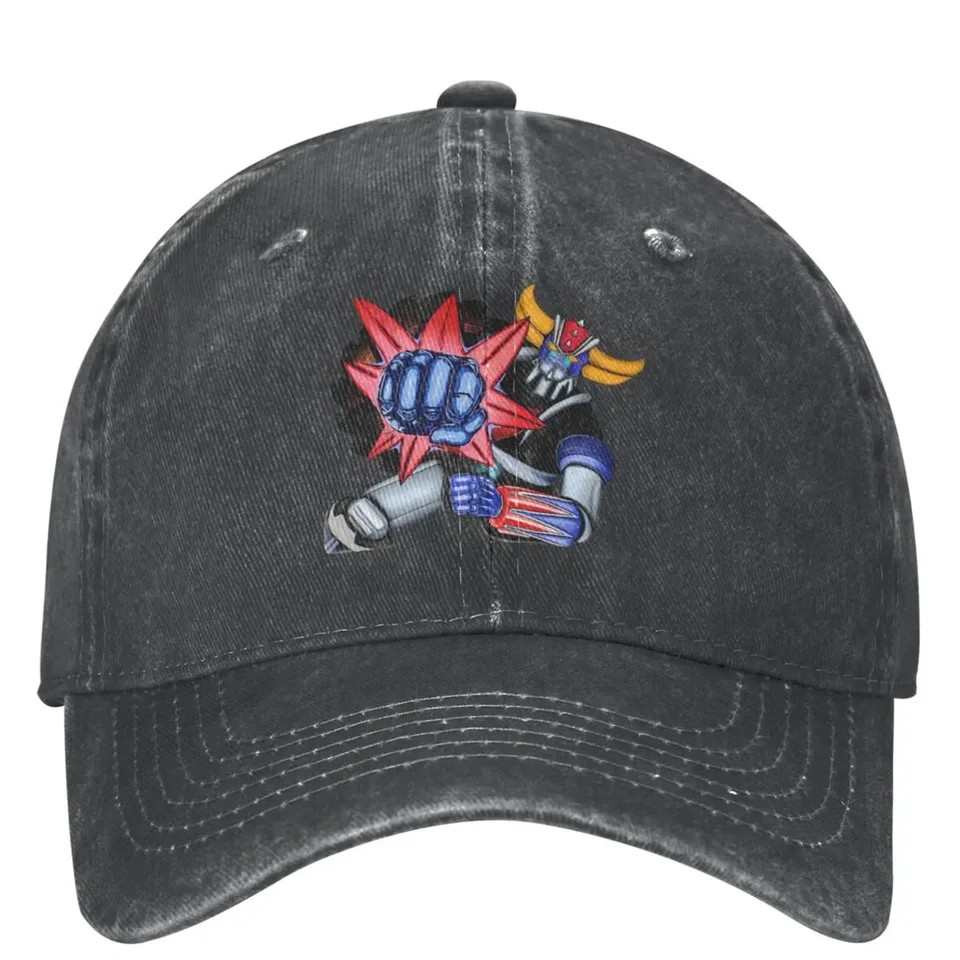 Grenker Fist Punch Denim Baseball Cap Robot Outdoor Sport Hip Hop Dad Hats Letný pár Ženy Y2K Sunkreen Snapback Cap