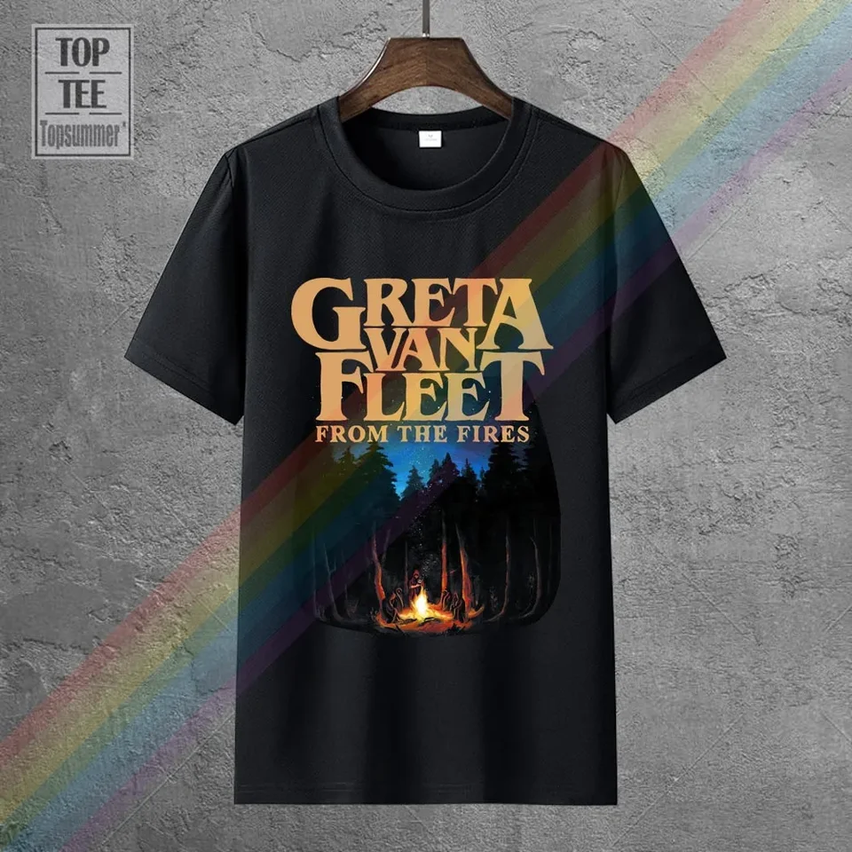 Greta Van Fleet z Tričt Tričko Tričko Tričko Fires Edition