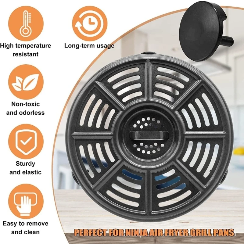 Grilová panvica CRRSPERS PLATE TRAY AIR FRYER GUMBER BUMPERS Silikónové ochranné nohy