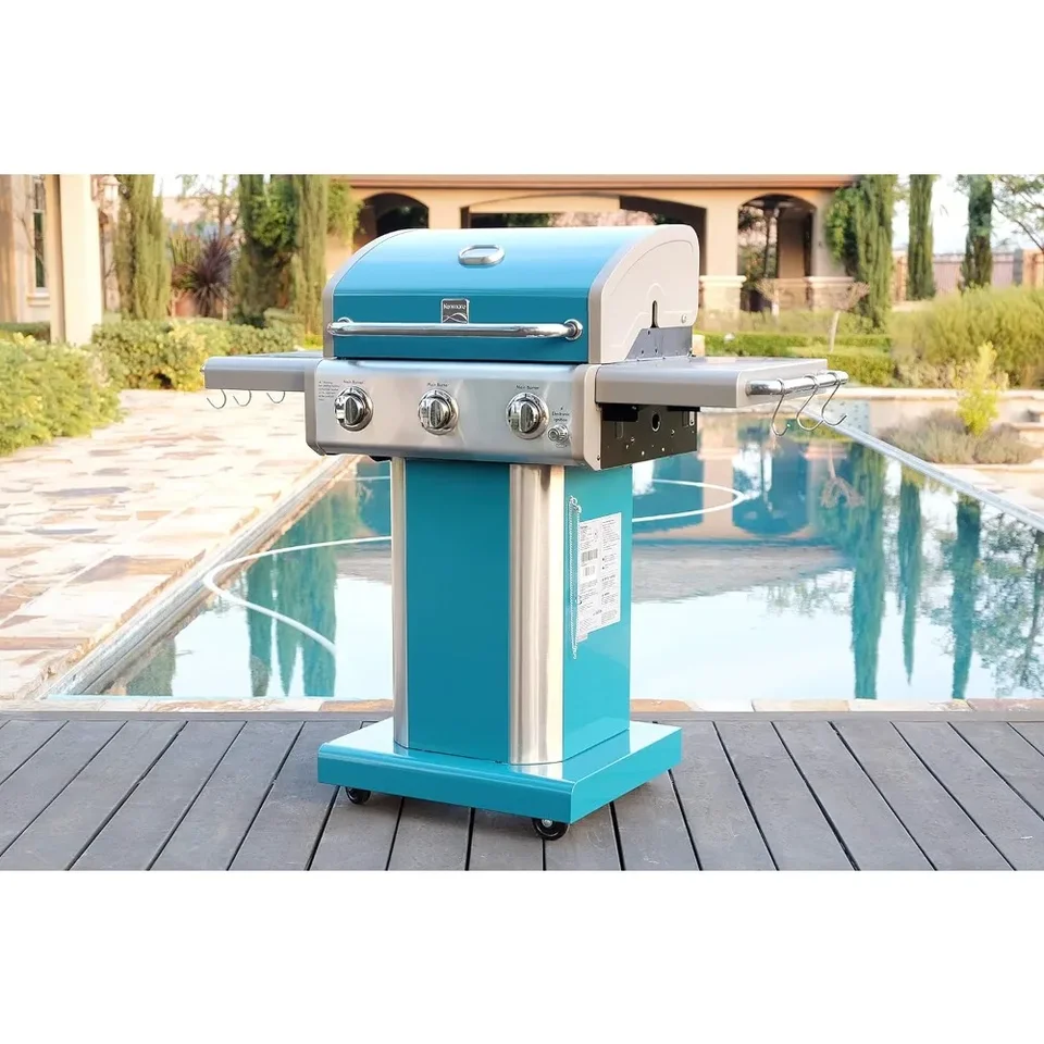 Grily BBQ, 3-horák vonkajší tekutý propán grilovací gril s skladacími stranami, PG-A4030400LD-TL