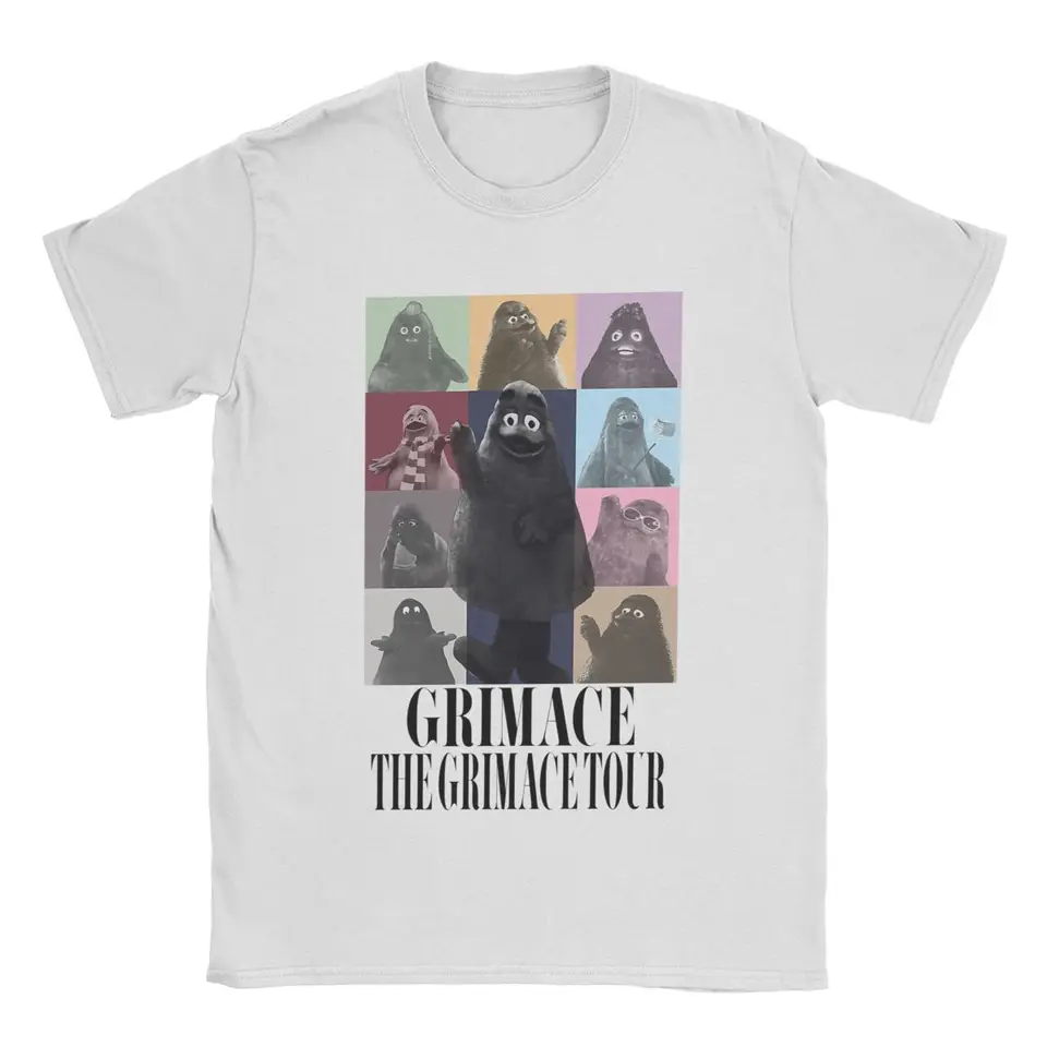 Grimace Tričko pre mužov pre mužov Funny Pure Pure Cotton Tee tričko Crewneck krátke rukávy tričko Tlačené oblečenie
