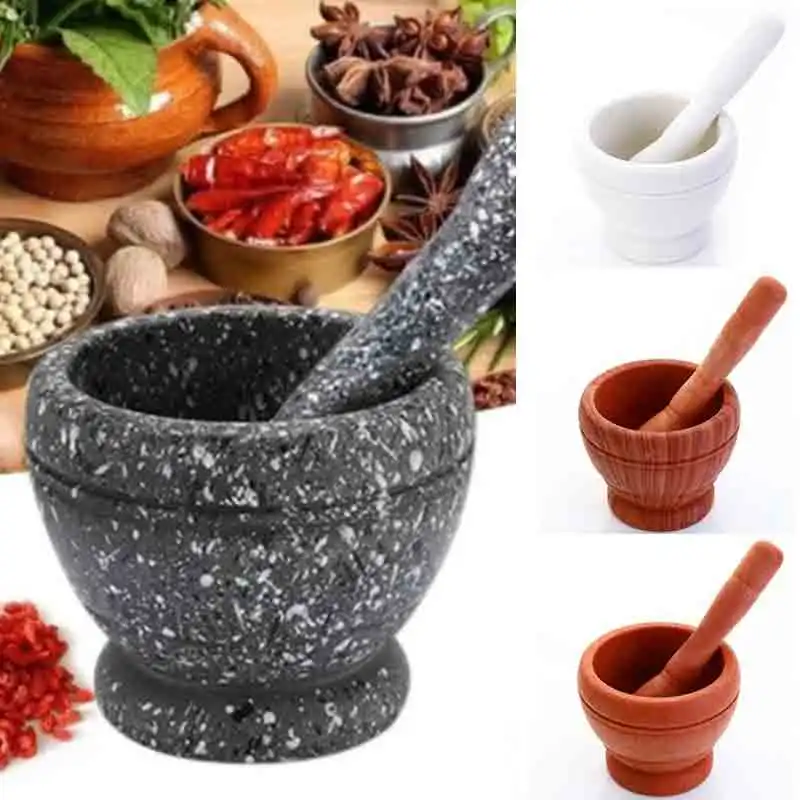 Grinder Domácne lisovacie cesnakové kašované cesnakové kašovanie hrnca Manuál Mashing liek hrniec Jujube drevené búšenie cesnakovej kamennej malty