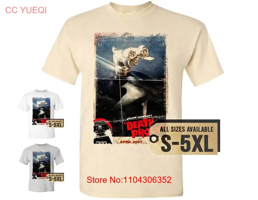 Grindhouse Death Proof v13 T košeľový plagát White Natural Vintage veľkosť S-5XL dlhé alebo krátke rukávy