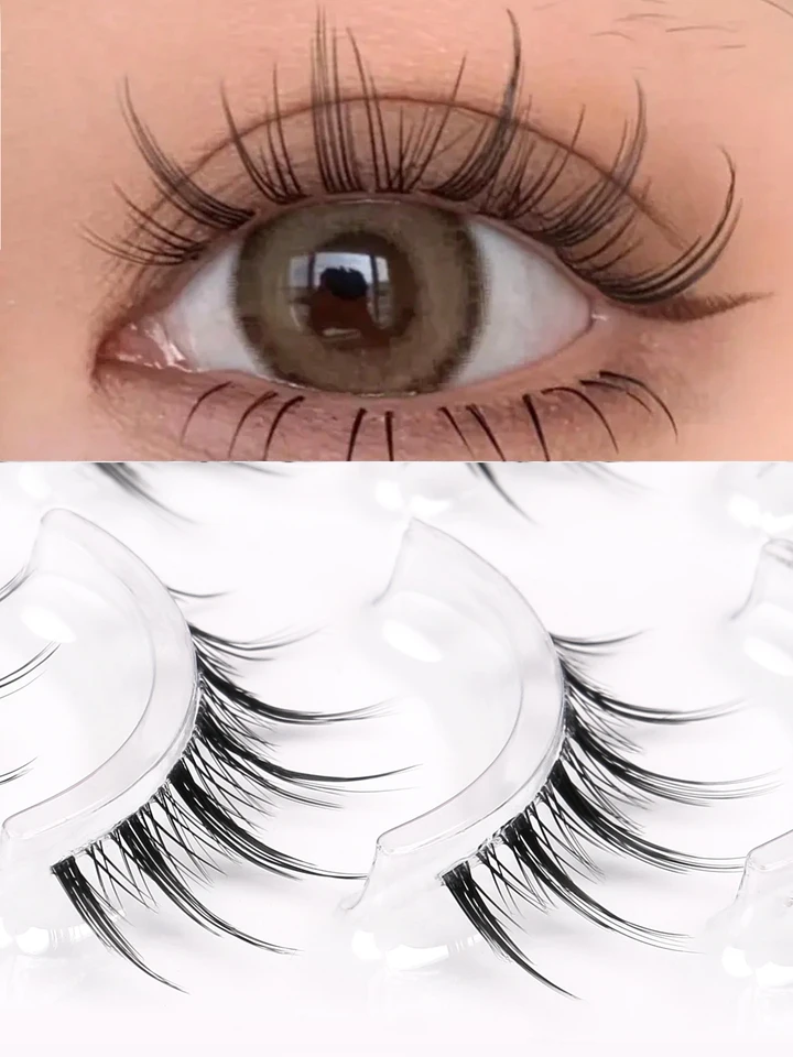 Groinneya Kórejské manga riasy 5 párov Falučné mihalnice Falošné mihalnice Prírodné múdre mäkké riasy predlžovanie Comic Eye Clear Band