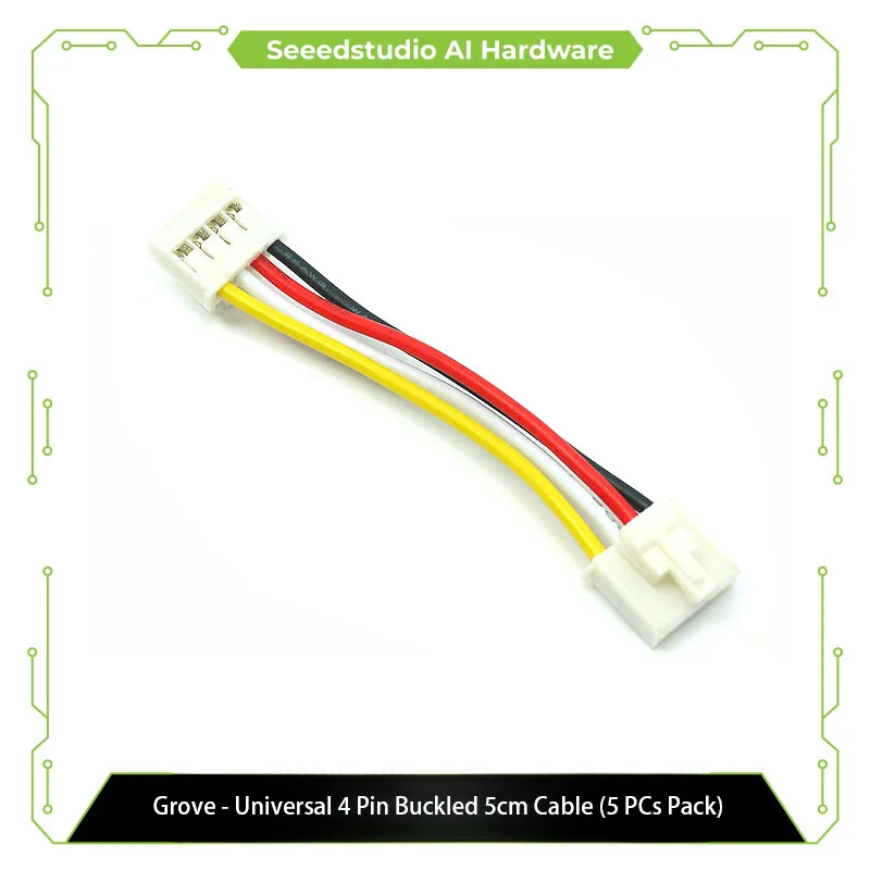 Grove - Universal 4 Pin Buckled 5 cm kábel (5 ks balíček)