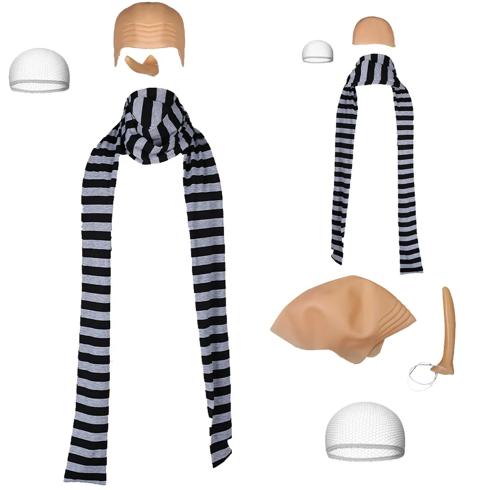 GRU COSPLAY SACK HADLA NÁSA NÁS HAVER MEN Mužský karikatúra TV TV Zlodej otec Roleplay Prop Halloween Party Presporiadanie kostýmových doplnkov