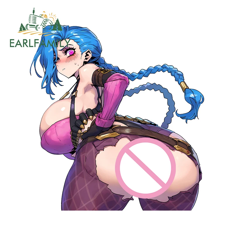 Grófka za ligu legiend Arcane jinx hentai nálepky atraktívne zábavné obtisky spätného zrkadla vinylové auto styling