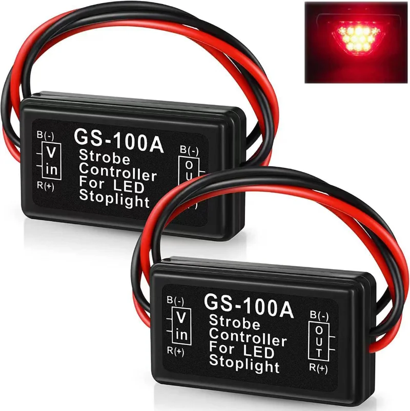 GS-100A brzdové svetlá Strobe ovládač LED TACK SVETLO OVLÁDAČ OVLÁDACIE SVETLO S Rýchlym pomalým bleskovým bezpečnostným výstražným radičom BLINKER