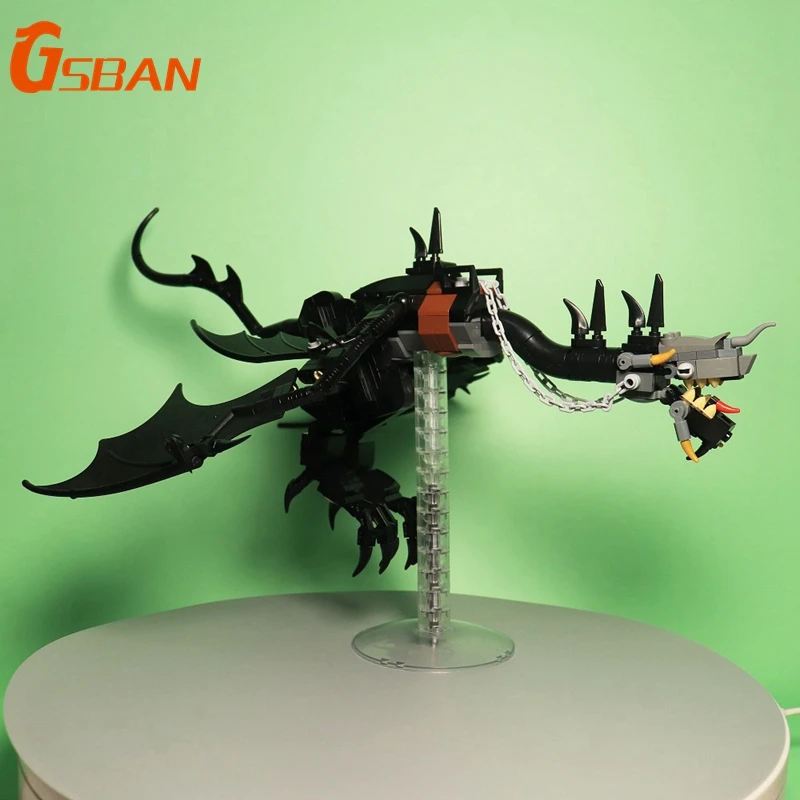 GSBan Film The Ring King Fall Beast Draogon Animients 388ks Model Building Blofting Hračky pre deti vianočné darčeky tehly