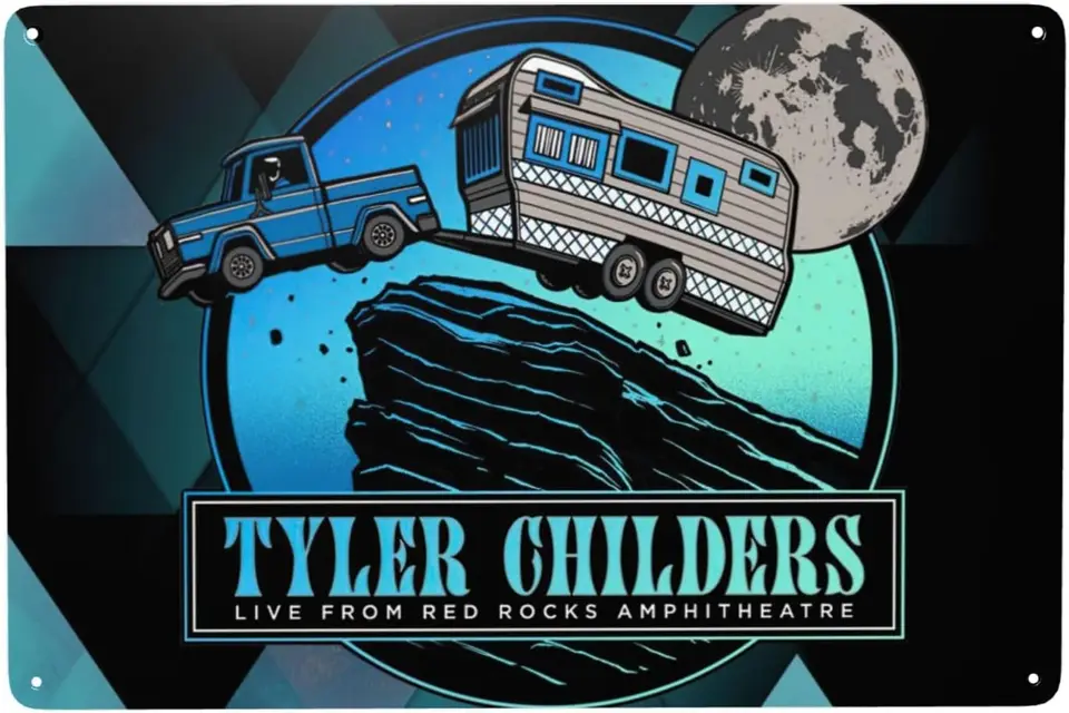 GSOERTBSM Tyler Classic Rock Childers kovové znamenie dekor kovové nástenné umenie plagát cín maľba dekoratívne plaketu kovové plechové znaky Moder