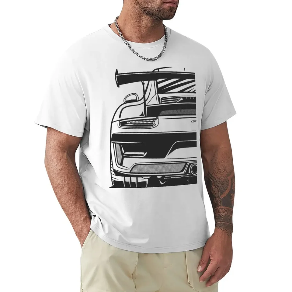 GT3 RS 991.2 Fragment Zadné tričká Grafické odpaliská Vintage Graphics Nadmerné tričko Men