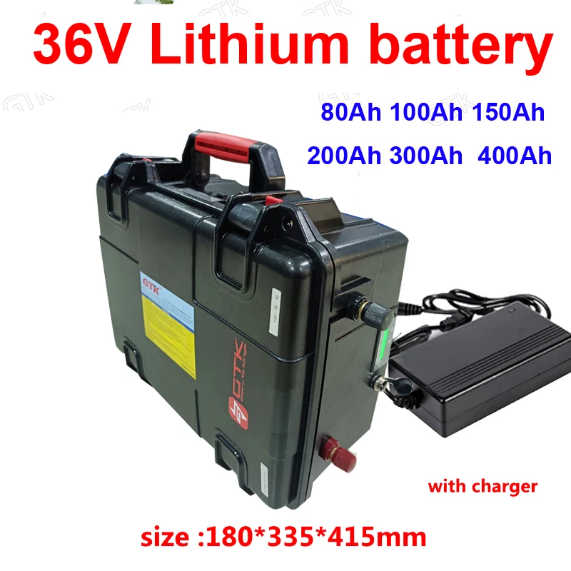 GTK 36V 40AH 50AH 80AH 100AH ​​200AH 300AH 400AH LITHIUMNÁ BATKÁRNA BATÍVNA BATÍVNA PRE 4000 W 2000 W Tricy Scooter Boat Solar Energy EV EV