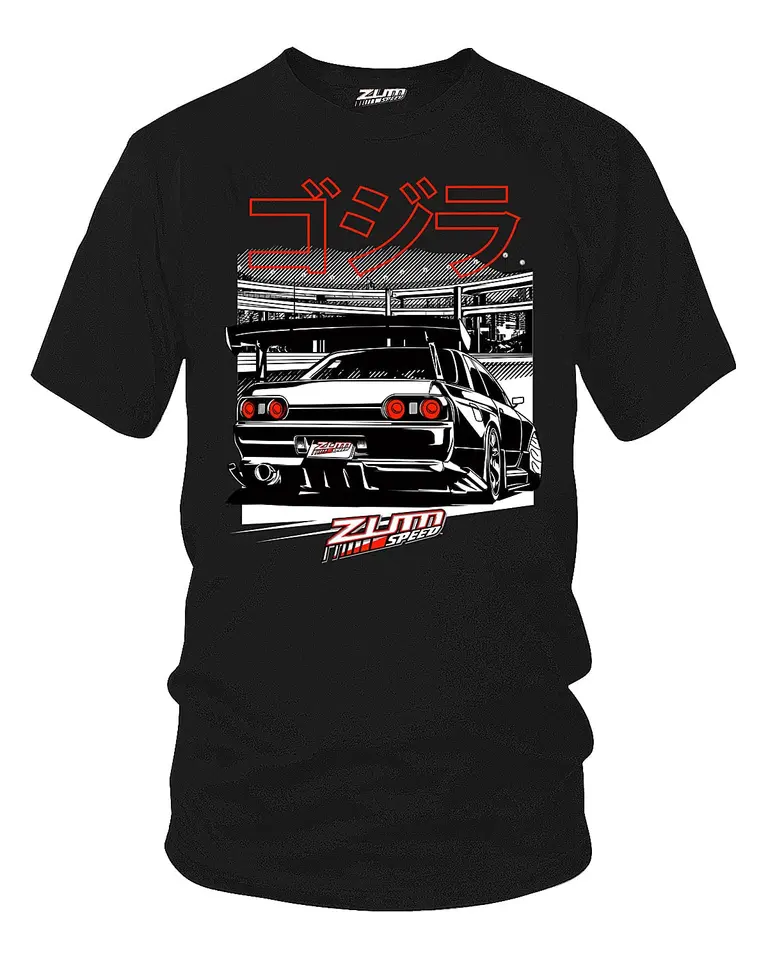 GTR R33 R34 Skyline Wing Shirt, Fast Furious JDM Tuner TIRER TIRNE TIRNE BlackCartoon Vintag