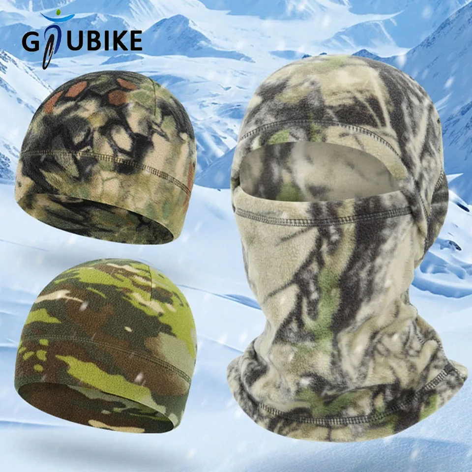 Gtubike fleece zimný teplejší tepelný tepelný vetrproty Balaclava Cold Weather Hat prilba vložka plná tvár