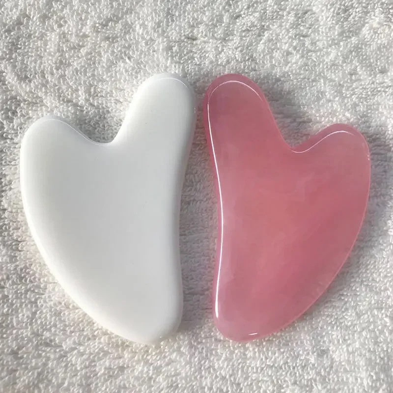 Gua Sha Scraper Board Massagery Prírodná živica jade kameň guasha tvár starostlivosti o pleť Krása Krásny masáž Masáž Nástroj na krku krku tela krku