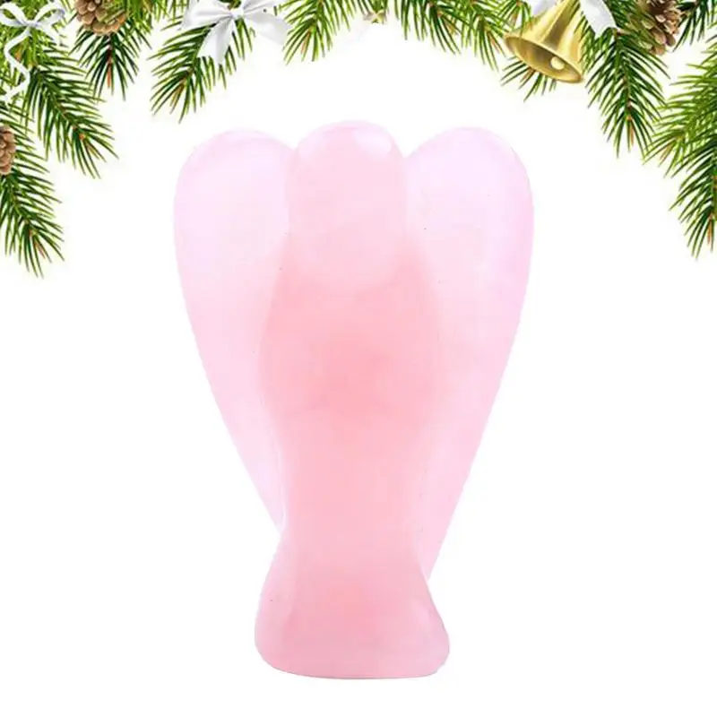 Guardian Angel Figuring Natural Crystals Stones Gem Socha remeslá ručne vyrezávané vrecko strážca anjel anjel pre domácu dekoráciu pre domov