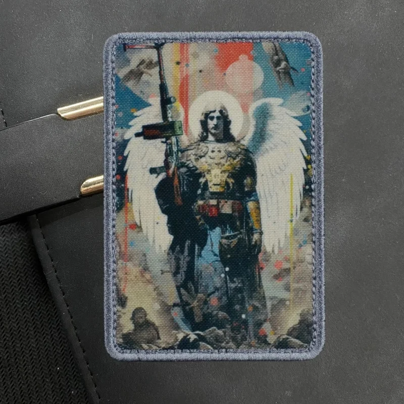 Guardian Angel Morale Badge Patches Gumel Gun Angel taktiká Vojenský nálepka A Grack Hook a Loop