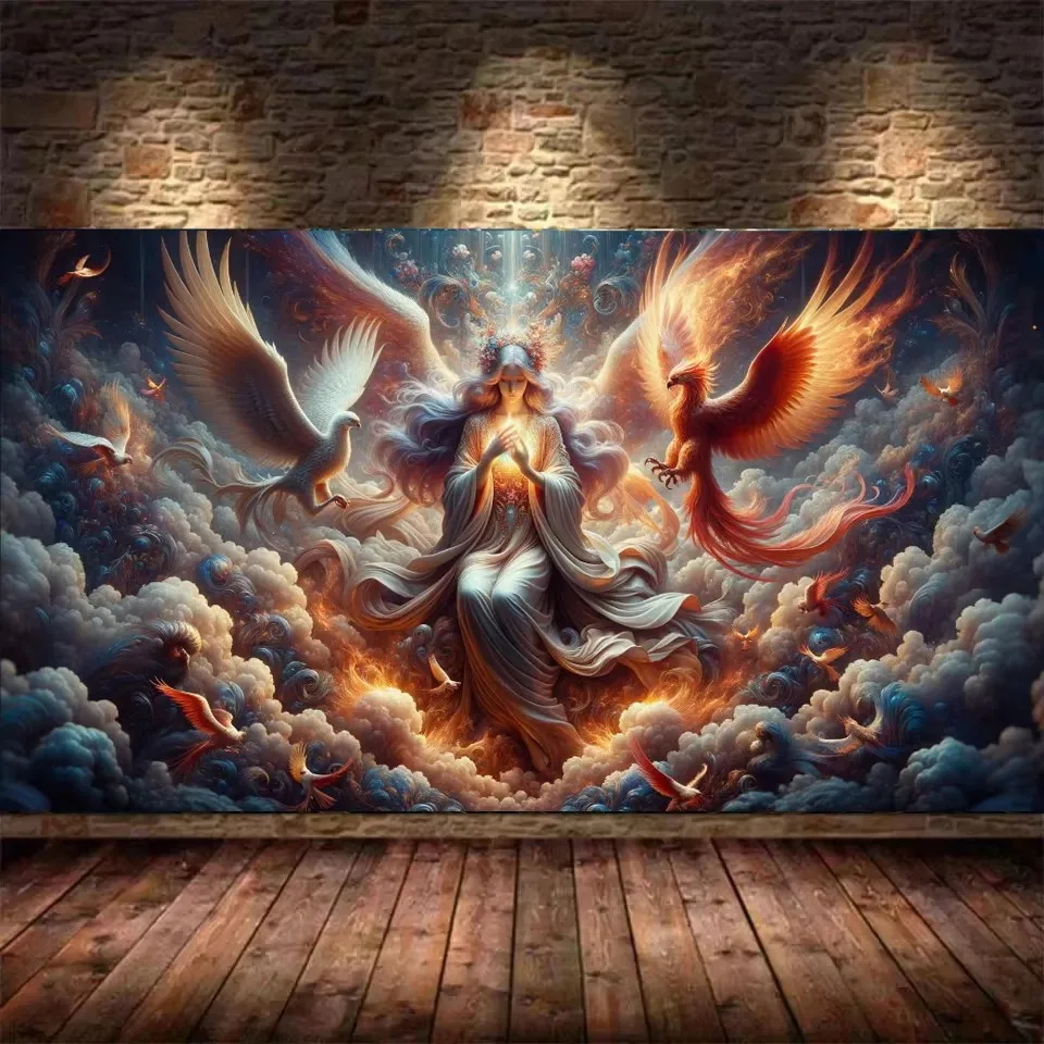Guardian of the Celestial Phoenixes 5D Diamond Painting Súprav