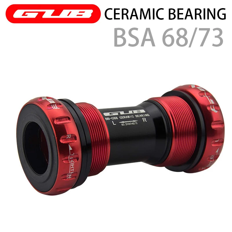 GUB Ceramic Loseing BB68 BIKE BRACKET BRACKET BB ENGLISH BSA 68 Spodná držiak 68/73 22 24 mm pre Shimano pre SRAM GXP