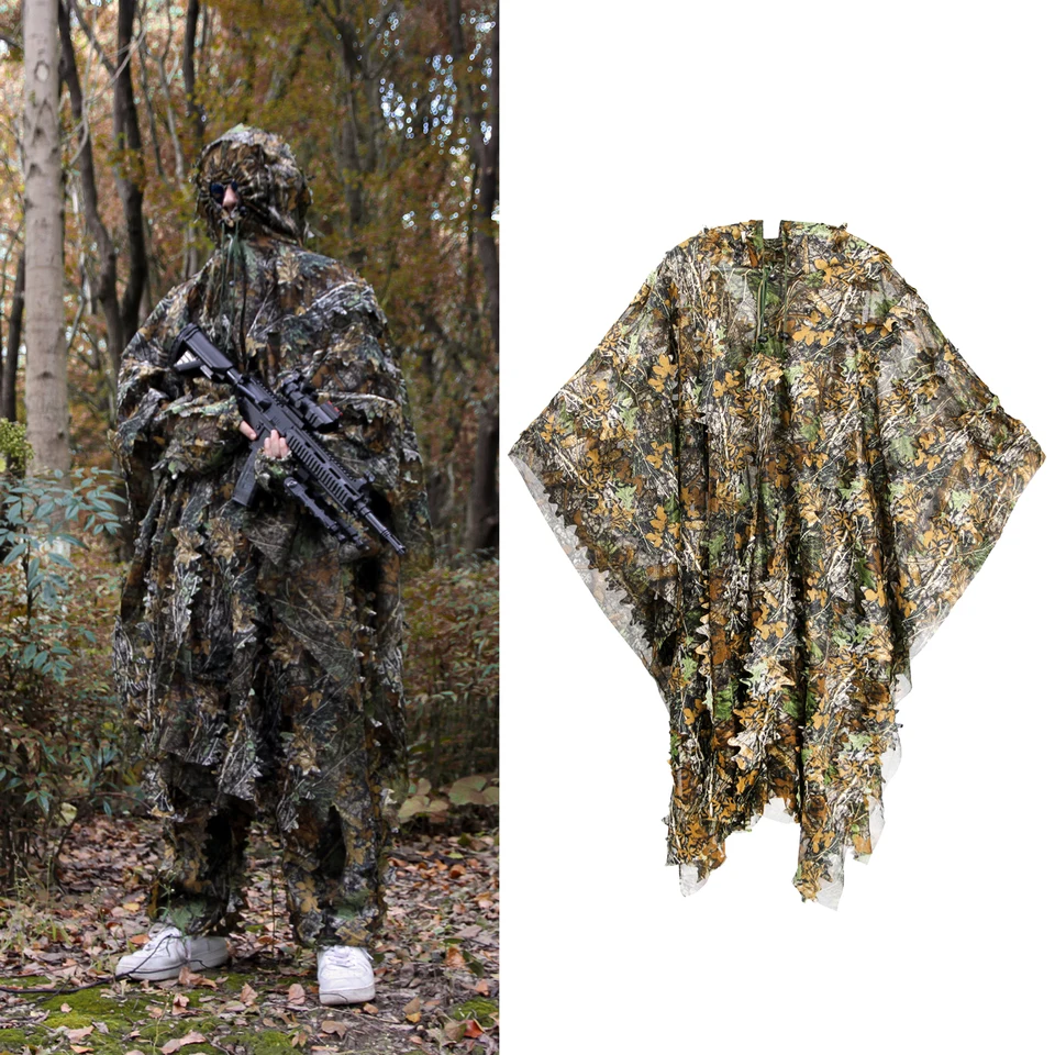 Guguluza Men Ženy Kids Outdoor Ghillie Suit Cashle Clothes Dungle Suit CS Training Leaf