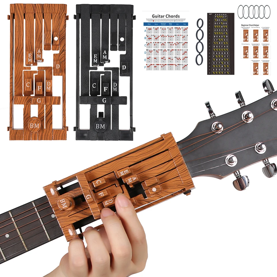 Guitar Aid Chords Trainer Easy -Inštalácia gitarových akordov učenia sa nástrojov Eliminuje systém učenia sa bolesti prstov pre začiatočníkov