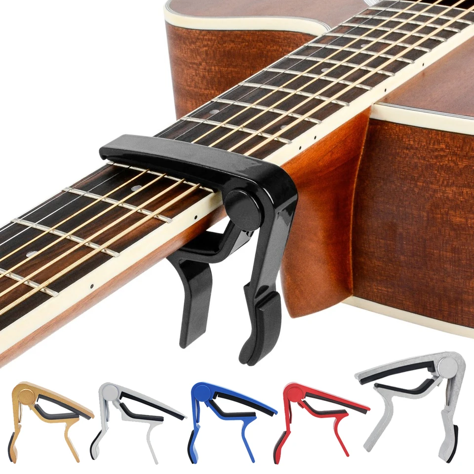 Guitar Capo pre 6 strunových akustických klasických elektrických gitarových zliatin z kovovej univerzálnej multifunkčnej gitary Capo Guitar