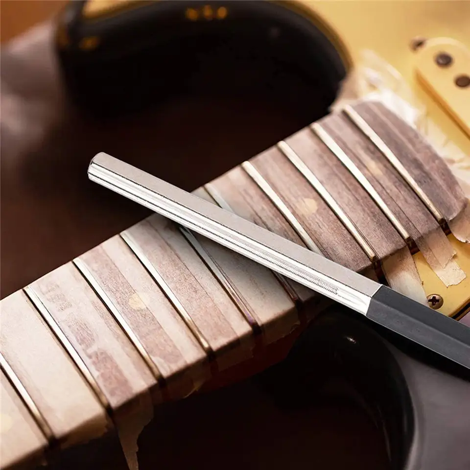 Guitar Fret End Diecking File prenosný 20 cm opravy a Luthier Tools pre bass acoustc gitarový banjo banjo ukuleles hudobné nástroje