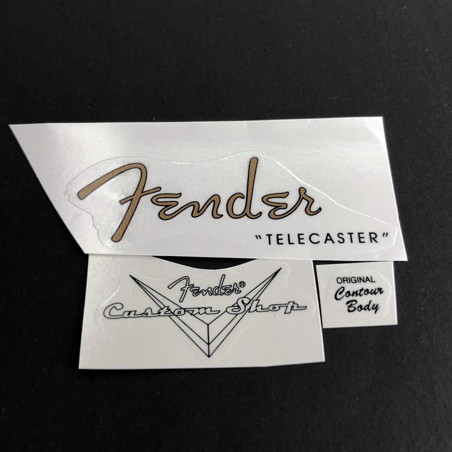 Guitar Guitar Guitar Peghead logo Gold TL