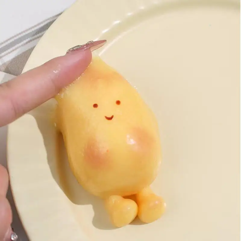 Gule stláčanie zemiakov Elastické zemiaky pre dospelých, ktorí zmierňujú mäkké dospelé dospelé, pomaly rastúca hračka v tvare zemiakov pre všetky vekové kategórie Friends