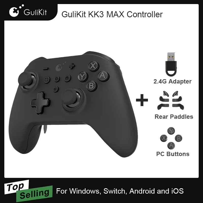 Gulikit KK3 Max Controller Kingkong 3 Gamepad s halovým efektom joysticks a spúšťače pre Windows Nintendo Switch Android iOS