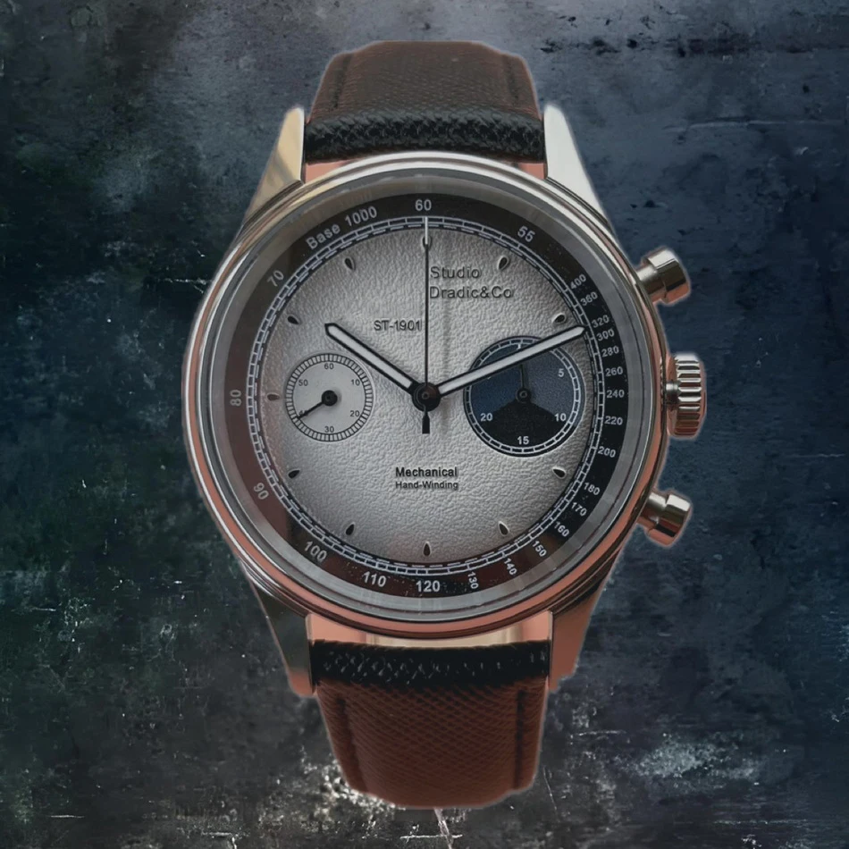 Gull Tron en chronograf hodinky Moonfáz 40 mm manuálne vinutie Mechanické náramky ST1901 Sapphire zrkadlo