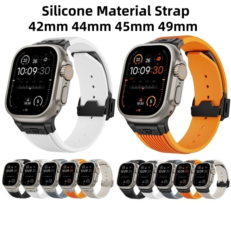 Gumový náramok Correa pre Apple Watch Band 44 mm 45 mm ultra 2 1 49 mm športové hodinky pre IWatch Series 5 6 SE 7 8 9 3 Náramok