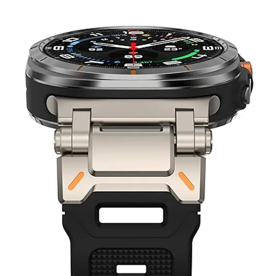 Gumový remienok pre Samsung Galaxy Watch Ultra Band 47 mm z nehrdzavejúcej ocele pre Galaxy Watch 7 Ultra 47 Men Športový náramok