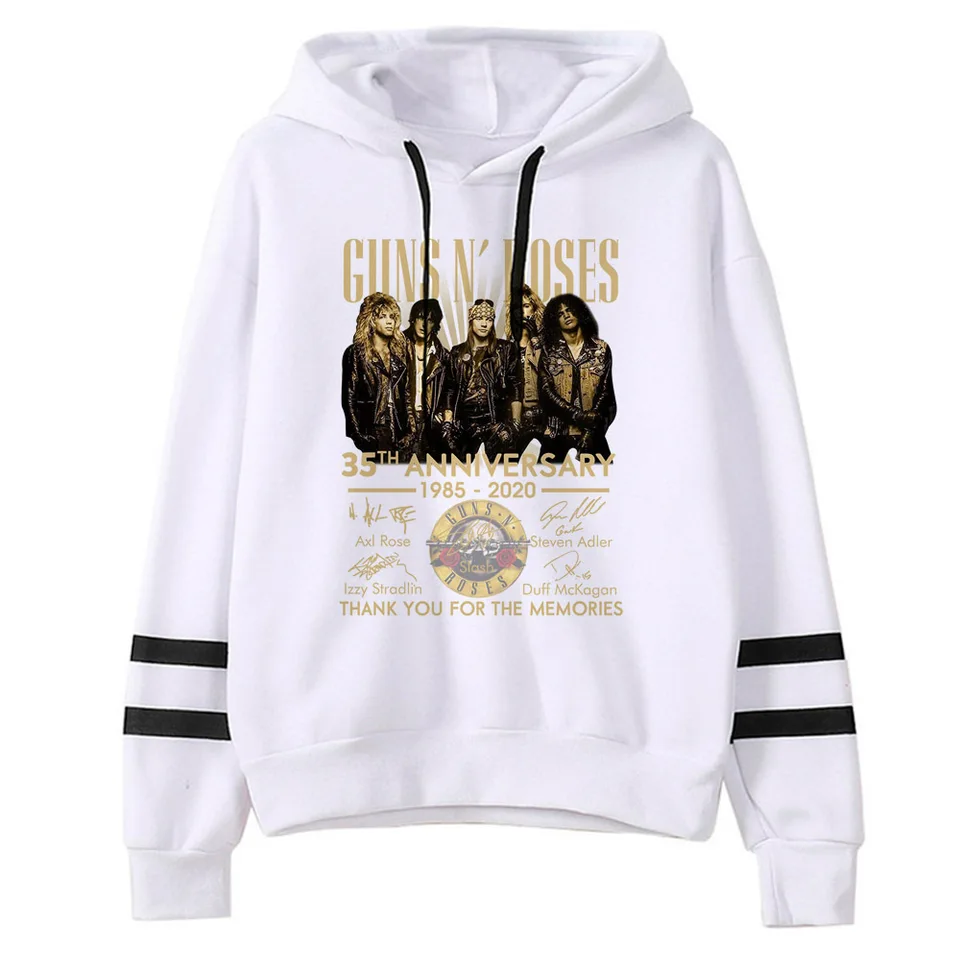 Guns n Roses Hoodie Youthful Athleisure Anime Manga Anime Svevák Tlač dizajnu dievčenským stopkám ležérne opotrebovanie Tlačový dizajn
