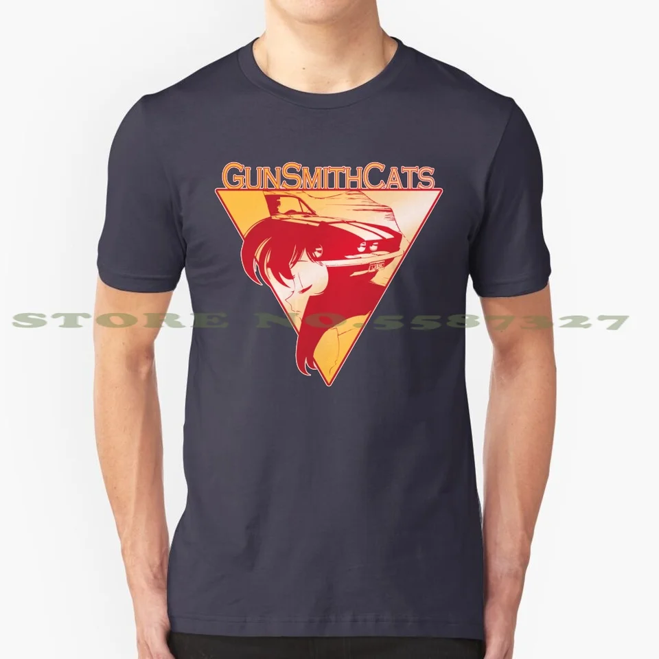 Gunsmith Cats-Ranly Orange 100% Pure Cotton Tričko Gunsmith Cats Anime Gall Force Bubblegum Crisis Rally Rally Japan Kenichi Sonoda