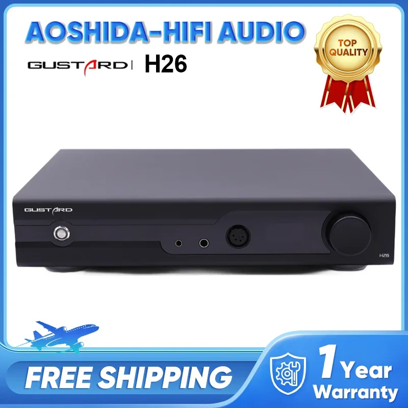 Gustard H26 Plne vyvážený diskrétny zosilňovač pre slúchadlá H26 Amplifier 2 Zisky s diaľkovým ovládaním dvojitého amps predzosilňovača