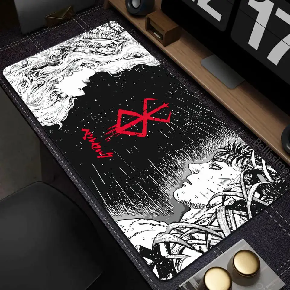 Guts Sword in Berserk Mouse Mat Rat Berserk Guts Gamer Gaming Mouse Pad Computer Poplach