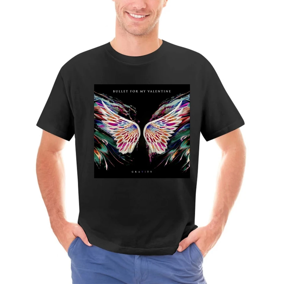 Guľka pre moju valentine metalovú skupinu gravity logo logo Mens čierne tričko