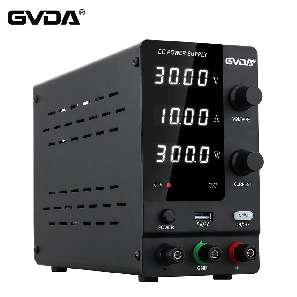 GVDA nastaviteľný napájací zdroj jednosmerného prúdu 30V 10A 60V 5A laboratórna lavica zdroja energie Stabilizovaný regulátor napätia 120V 3A s rotačným kódovačom