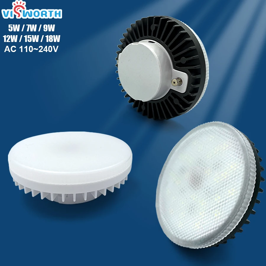 GX53 LED žiarovka svetlo pod skrinkou svetlá 5W 7W 9W 12W 15W 18W šatníka Light AC 85-265V LED Spotlight Cold Warm White Puck Light Light