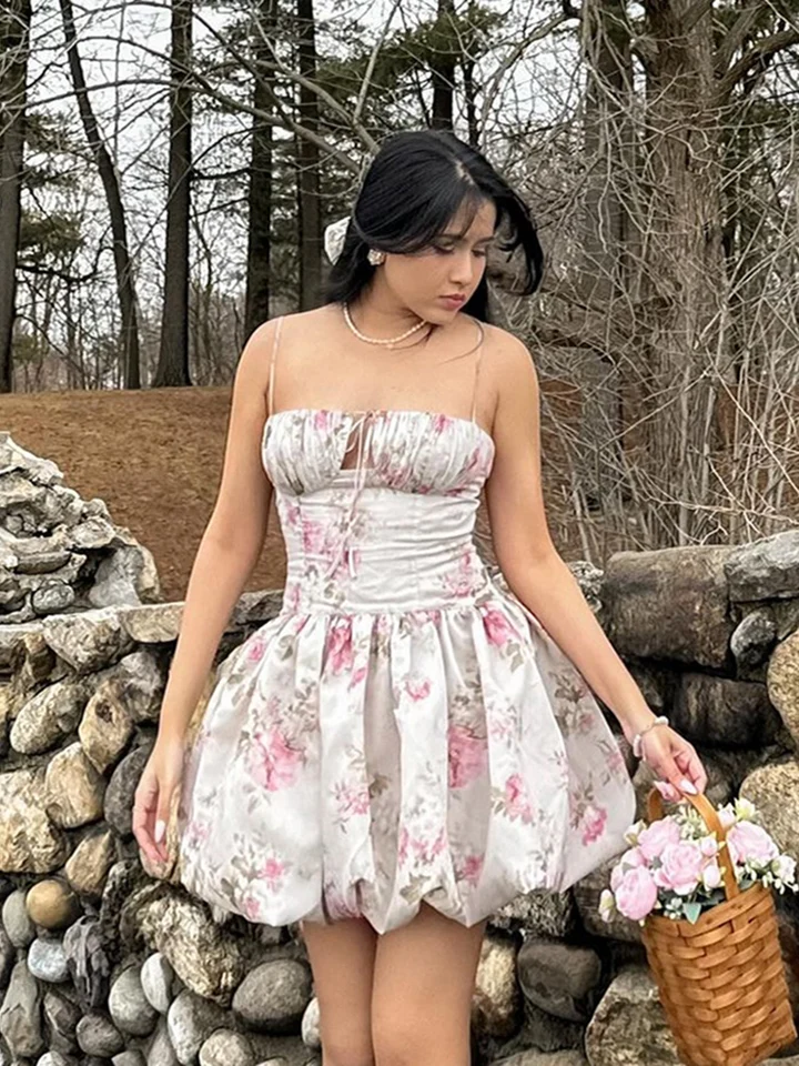 Gypsylady kvetina Strapy Summer Mini Dresse Lubles Elegantné motý
