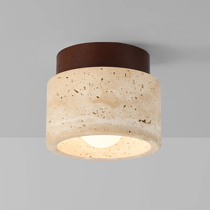 GYS WABI sabi žltý mramorový stropný svetlo LOBBY Vstupný koridor balkón reštaurácia Hotel uličky travertín dekoratívna lampa