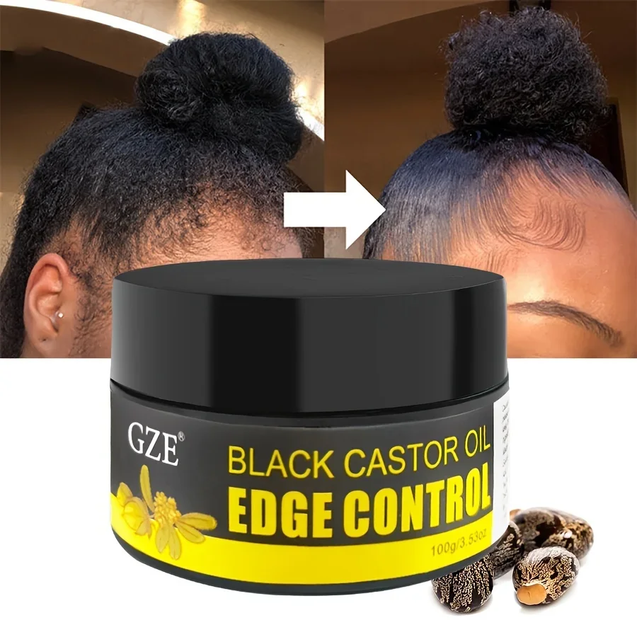 GZE African Black Castor Extra Hold Braid, LOC, Twist Gel, Kames Frizz & Edes, Ovládanie okraja kokosového oleja