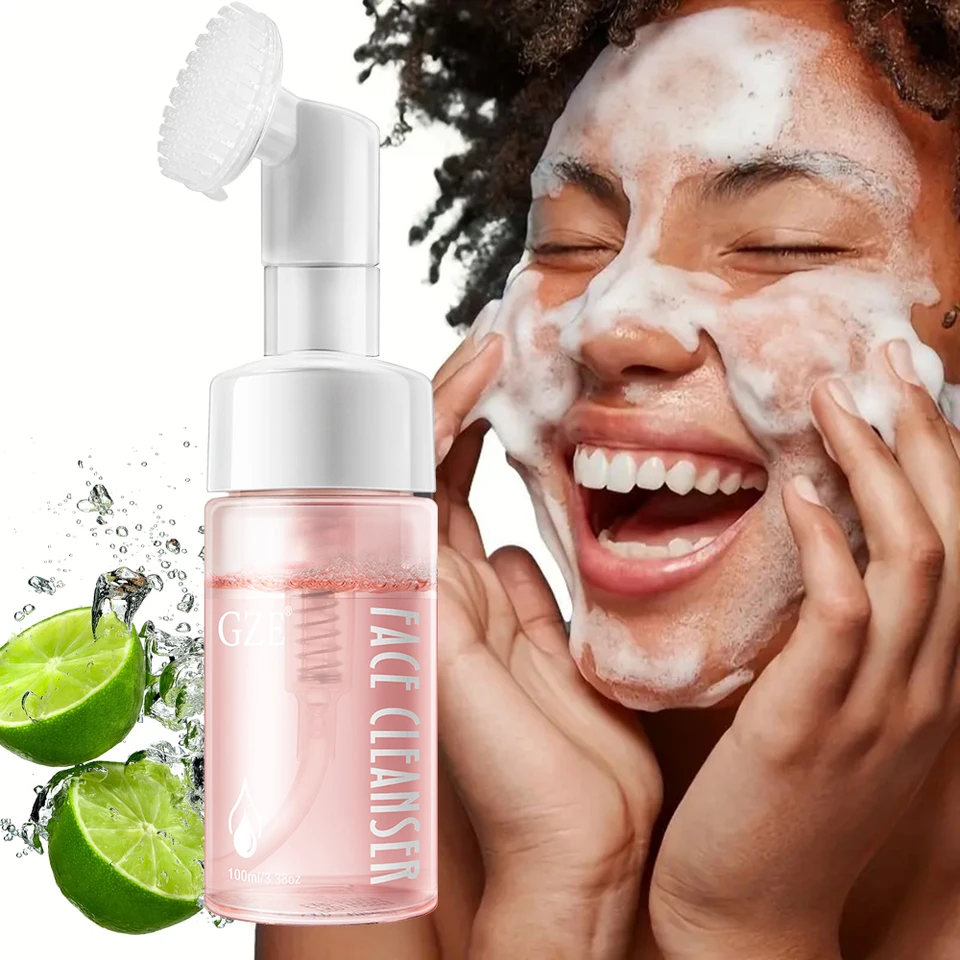 GZE Combo pokožka Čistiaci čistiaci prostriedok 100 ml Hydratačný denný denný umývanie kvapaliny do penovej receptúry s kefou