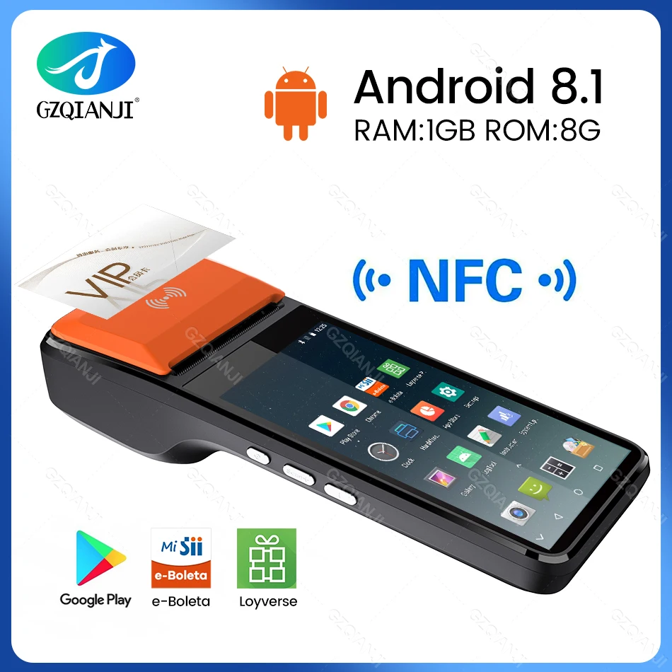 Gzqianji Android 8.1 POS Bluetooth Thermal Printer Priamej