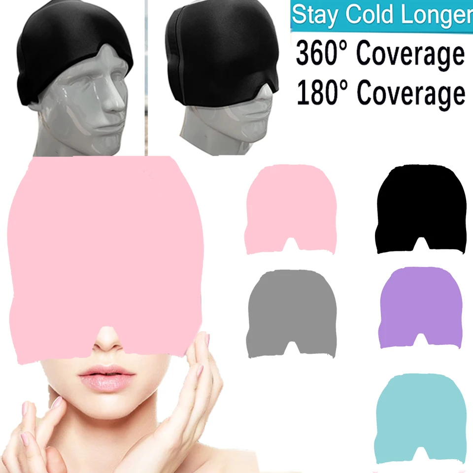 Gélová terapia za studena hlavy hlavy s migrénou Reliéf Cap pre chemoterapiu, sínus, krk Nositeľné terapia Wrap Wrap Masáž na zmiernenie bolesti