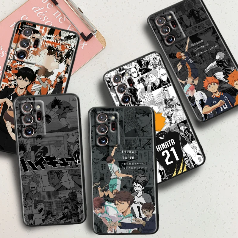 H-Haikyuu H-Hinata Anime pre Samsung Note 20 10 Ultra Plus A31 A14 A12 A70 A34 A25 A04 A05 A15 A24 5G Čierna obal